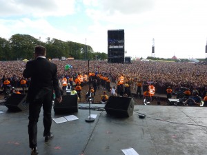 Glastonbury stage view